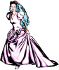 Woman in bride dress